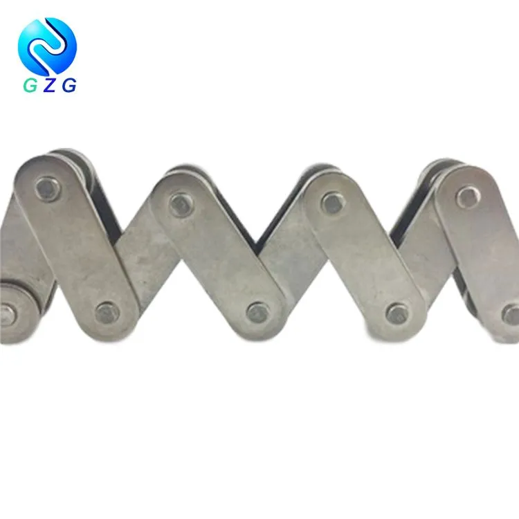 Lanț transportor cu plăci laterale drepte, cu pas dublu, seria A