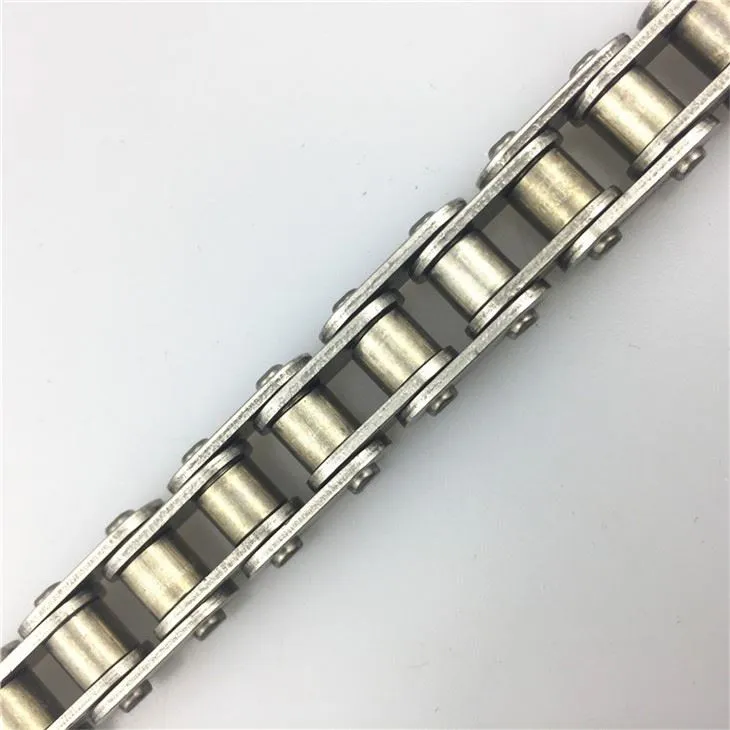 Lanț cu role cu pas scurt din oțel inoxidabil, cu placă dreaptă